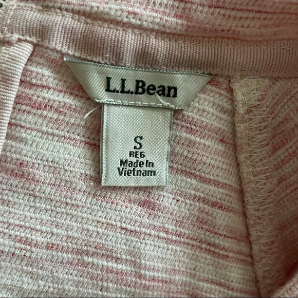 L.L. Bean Tunic Sweater Pink White Marled Cotton Size Small - Picture 6 of 8